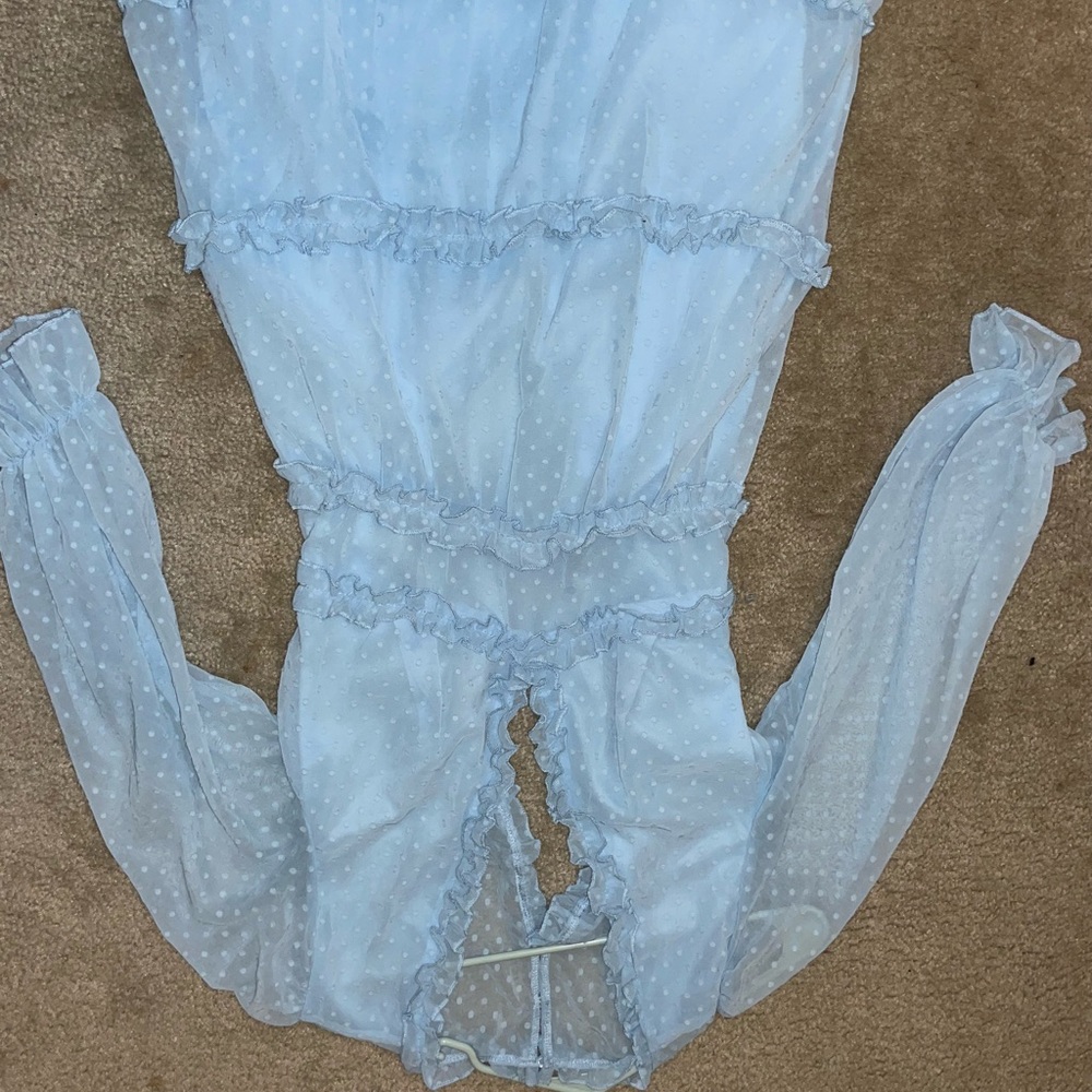 Blue long sleeve dress